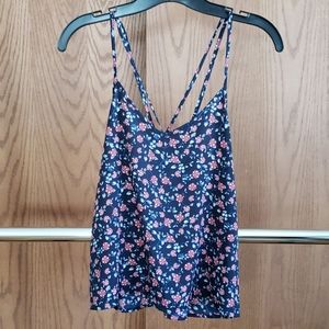 Hollister Strappy Cami Blue Floral